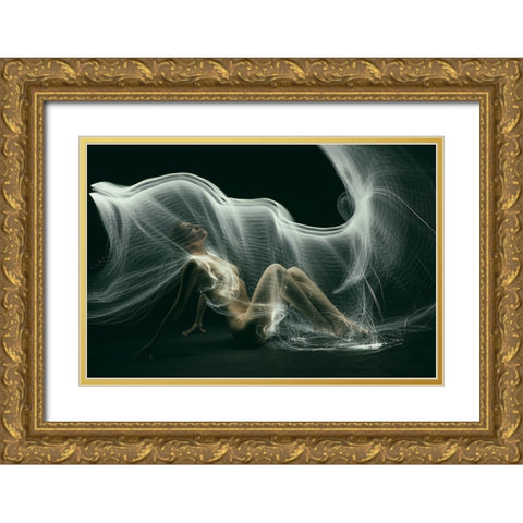 Rem_0090 Gold Ornate Wood Framed Art Print with Double Matting by Apshenieks, Andris