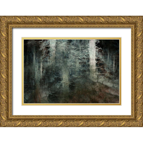 From The Hill Gold Ornate Wood Framed Art Print with Double Matting by Talen, Nel