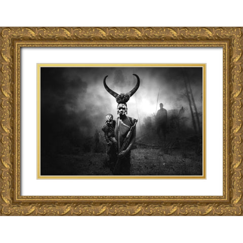 The Life Of The Mother Surma Gold Ornate Wood Framed Art Print with Double Matting by Yosifov, Svetlin