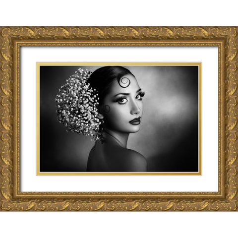 Nature Gold Ornate Wood Framed Art Print with Double Matting by Tambe, Peppe