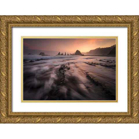 Gueirua Gold Ornate Wood Framed Art Print with Double Matting by Alvarez Osorio, Cesar