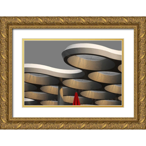 Golden Canopy Gold Ornate Wood Framed Art Print with Double Matting by Hawerkamp, Hans-Wolfgang