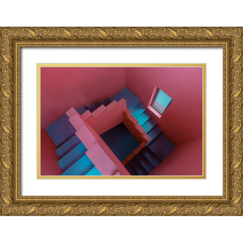 Monument Valley Gold Ornate Wood Framed Art Print with Double Matting by Daley, Jonas