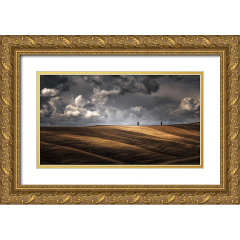 As The Sun Kisses The Sky Gold Ornate Wood Framed Art Print with Double Matting by De Franzoni, Thomas