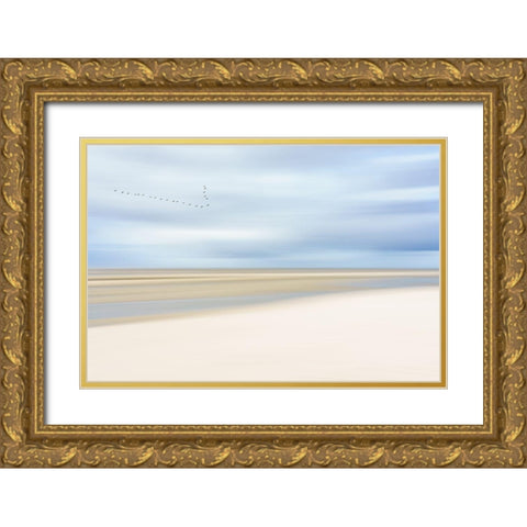 At The Ocean Iii Gold Ornate Wood Framed Art Print with Double Matting by Reichelt, Dieter