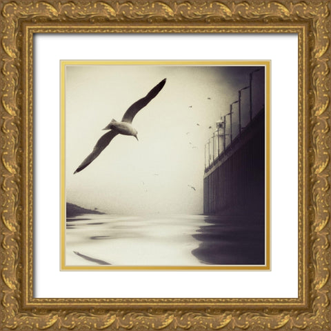 The Tide Gold Ornate Wood Framed Art Print with Double Matting by Flour, Piet