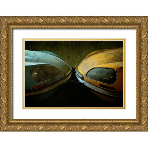 Kissing Ds Gold Ornate Wood Framed Art Print with Double Matting by Willems, Vincent