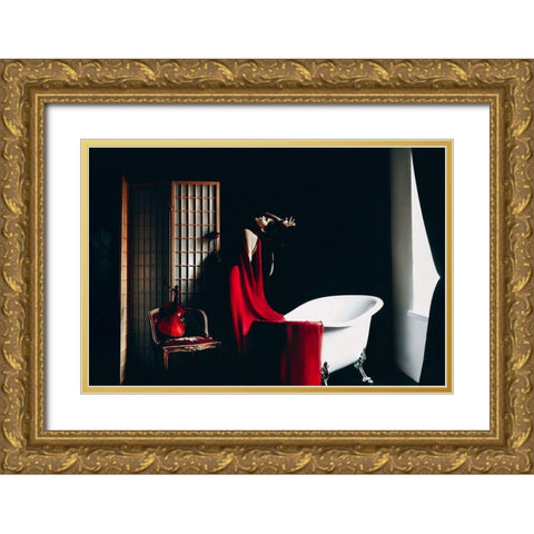 The Red Song Gold Ornate Wood Framed Art Print with Double Matting by Bolgov, Ruslan