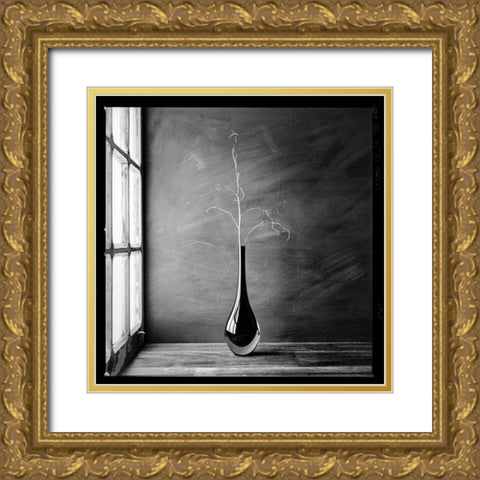 Hard Days Gold Ornate Wood Framed Art Print with Double Matting by Laercio, Luiz