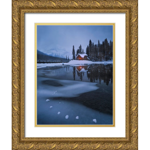 A Dream House Gold Ornate Wood Framed Art Print with Double Matting by L. Zhang, Jenny