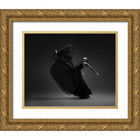 Untitled Gold Ornate Wood Framed Art Print with Double Matting by Li, Rob