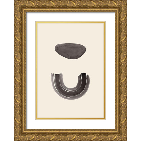 Arch and Stone Gold Ornate Wood Framed Art Print with Double Matting by 1x Studio