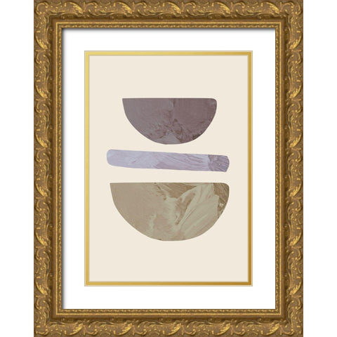 Collage 01 Gold Ornate Wood Framed Art Print with Double Matting by 1x Studio