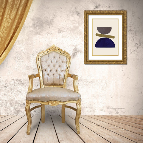 Collage 05 Gold Ornate Wood Framed Art Print with Double Matting by 1x Studio