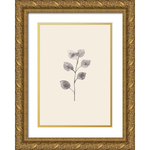 Eucalyptus Twig Gold Ornate Wood Framed Art Print with Double Matting by 1x Studio