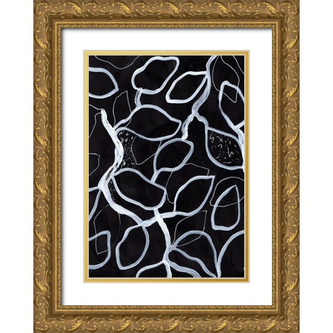 Tangled Gold Ornate Wood Framed Art Print with Double Matting by 1x Studio