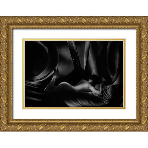 Rem_6523 Gold Ornate Wood Framed Art Print with Double Matting by Apshenieks, Andris