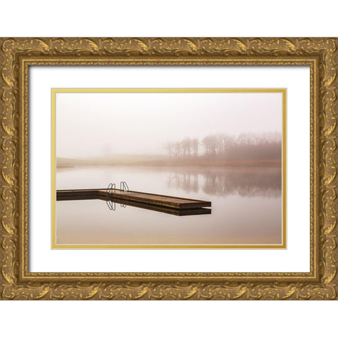 Lost Model... Gold Ornate Wood Framed Art Print with Double Matting by Londal, Leif