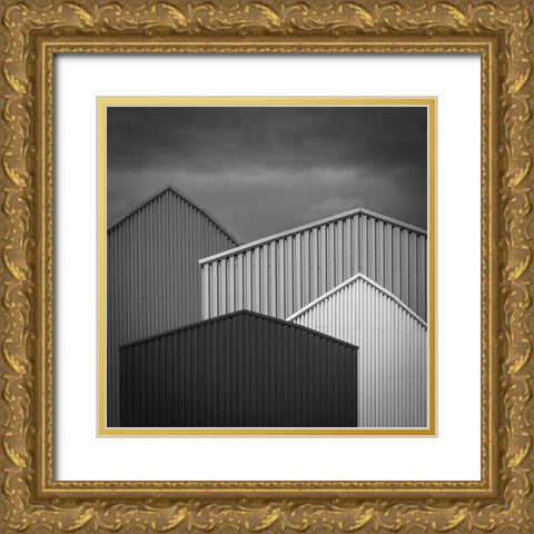 Windowless Environment Gold Ornate Wood Framed Art Print with Double Matting by Vangindertael, Luc