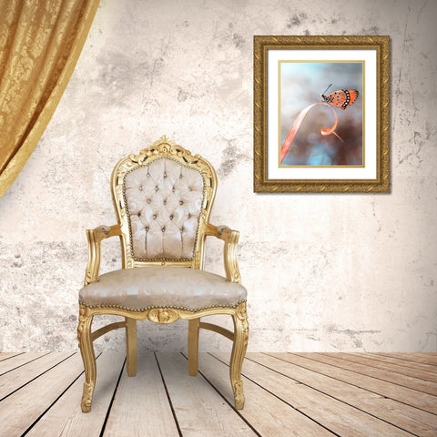 The Butterfly Gold Ornate Wood Framed Art Print with Double Matting by Maududdin, Fauzan