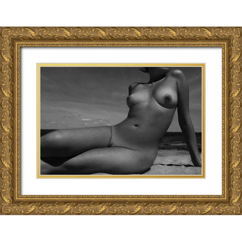 Untitled Gold Ornate Wood Framed Art Print with Double Matting by Faletkin, Mikhail
