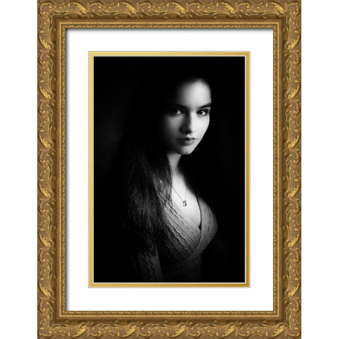 You Saw The Beauty Gold Ornate Wood Framed Art Print with Double Matting by Tuinenga, Jacob