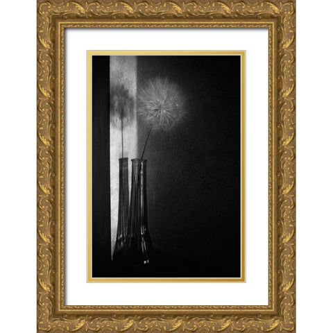 Alone In The Corner Gold Ornate Wood Framed Art Print with Double Matting by Kiral, Cicek