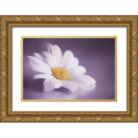 Soft Was The Light Gold Ornate Wood Framed Art Print with Double Matting by Kiral, Cicek