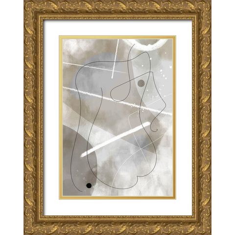 Decided Gold Ornate Wood Framed Art Print with Double Matting by 1x Studio II