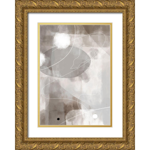 Profile Gold Ornate Wood Framed Art Print with Double Matting by 1x Studio II
