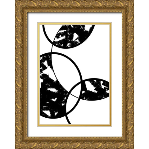 Bubbles Gold Ornate Wood Framed Art Print with Double Matting by 1x Studio II