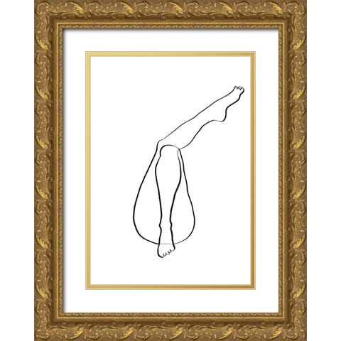 Legs Gold Ornate Wood Framed Art Print with Double Matting by 1x Studio II