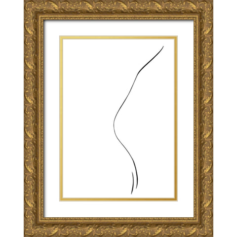 Back Line Gold Ornate Wood Framed Art Print with Double Matting by 1x Studio II