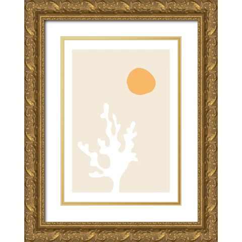 Seaweed in the Sun Gold Ornate Wood Framed Art Print with Double Matting by 1x Studio II