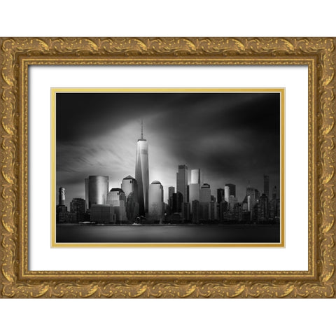 Rise II Gold Ornate Wood Framed Art Print with Double Matting by InTheMoment