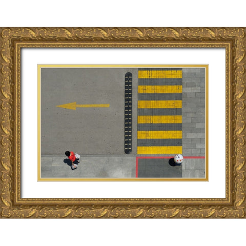 Right Direction Gold Ornate Wood Framed Art Print with Double Matting by Gokmen, Fatma