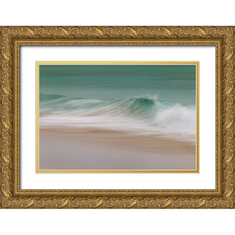 Wave Gold Ornate Wood Framed Art Print with Double Matting by Cavallo, Rico