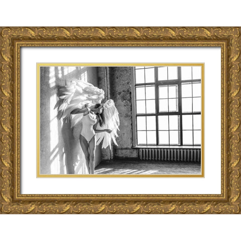 Angel 1 Gold Ornate Wood Framed Art Print with Double Matting by Yakovlev, Alexander