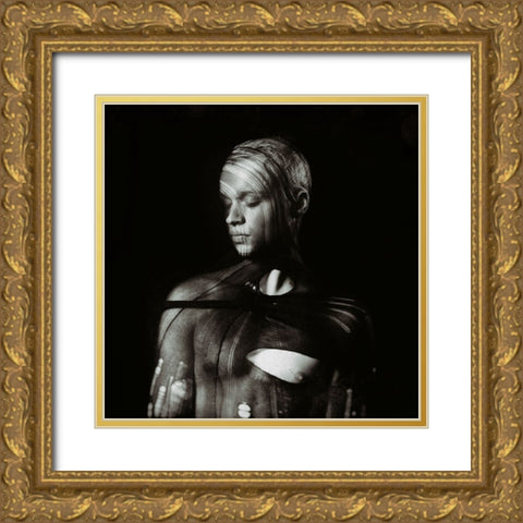 The Torn Youth Gold Ornate Wood Framed Art Print with Double Matting by lotzin, Mario