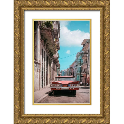 Old Havana 3 Gold Ornate Wood Framed Art Print with Double Matting by Yakovlev, Alexander