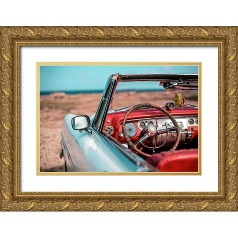 Old Havana 5 Gold Ornate Wood Framed Art Print with Double Matting by Yakovlev, Alexander