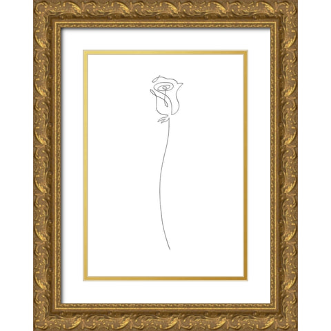 Rose Gold Ornate Wood Framed Art Print with Double Matting by 1x Studio II