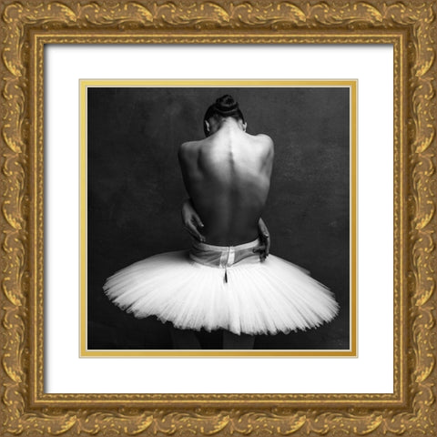Ballerinas Back 2 Gold Ornate Wood Framed Art Print with Double Matting by Yakovlev, Alexander