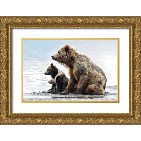Profiles Gold Ornate Wood Framed Art Print with Double Matting by Damico, Giuseppe