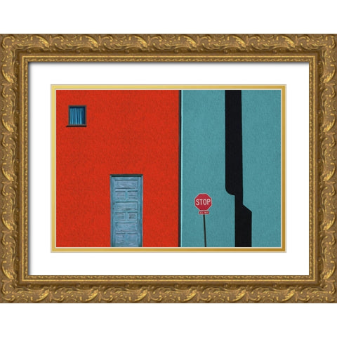 Street Elements Gold Ornate Wood Framed Art Print with Double Matting by Labagnara, Roxana