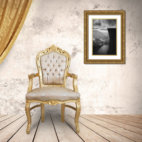 Over The Abyss Gold Ornate Wood Framed Art Print with Double Matting by Jikharev, Alexander