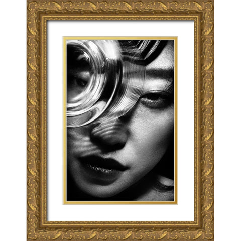 Portrait Gold Ornate Wood Framed Art Print with Double Matting by Suzuki, Tatsuo
