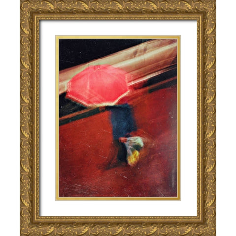 Rainy Dream Gold Ornate Wood Framed Art Print with Double Matting by Vural, Yalim