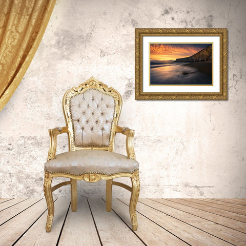 Love Is On The Way Gold Ornate Wood Framed Art Print with Double Matting by Ning, Aidong