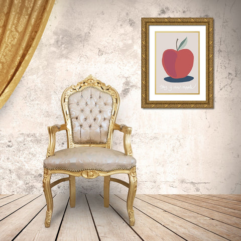 This Is An Apple Gold Ornate Wood Framed Art Print with Double Matting by 1x Studio II